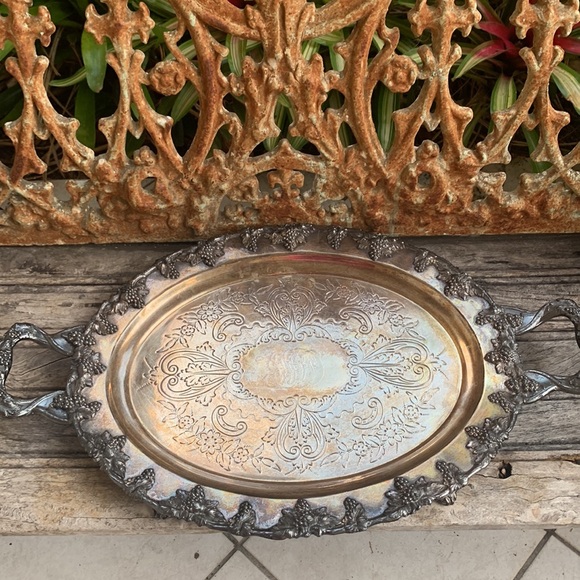 Vintage Serving Tray With Handles - Picture 14 of 14
